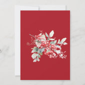 Invitation Elégant Botanique de Berry d'hiver 30e anniversair (Dos)