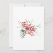 Invitation Elégant Botanique de Berry d'hiver 80e anniversair (Dos)