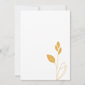 Invitation Élégant Botanique de feuillage d'or 60e anniversai (Dos)