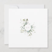 Invitation Elégant Botanique Eucalyptus Vert Rose Bleu (Dos)