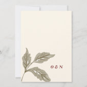 Invitation Élégant Botanique Rose Roses Floral (Dos)