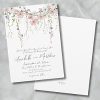 Élégant Botanique Simple Fleurs Sauvages Mariage F