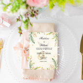 Invitation Elégant Botanique Verdure Mariage de la colombe et