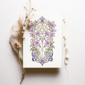 Invitation Élégant Bougainvillier violet Mariage Lilac