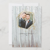 Invitation Élégant bouleau blanc Ajouter une photo (Devant)