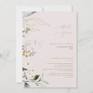 Invitation Élégant Bouquet de Mariée Fleur de Daisy Rose
