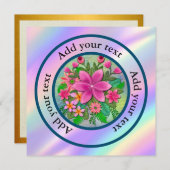 Invitation Elégant Bouquet de printemps botanique de fleurs d (Devant / Derrière)