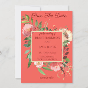Invitation Elégant Bouquet de rose aquarelle