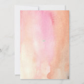 Invitation Elégant bouquet floral jaune orange rose été (Dos)