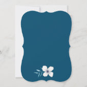 Invitation Elégant bouquet floral océan bleu douche nuptiale (Dos)