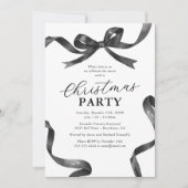 Invitation Elegant Bow Christmas Holiday Party (Devant)
