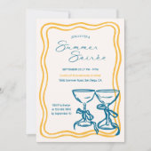 Invitation Elegant Bow Cocktail Summer Soirée (Devant)