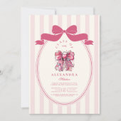 Invitation Élégant Bow Coquette École de soins infirmiers (Devant)