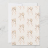 Invitation Elegant Bow Floral Boho Girl Baby Shower (Dos)