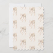 Invitation Elegant Bow Floral It's a Girl Baby Shower (Dos)