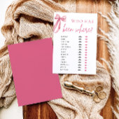 Invitation Elégant Bow Rose Moderne Qui A Été Où Jeu