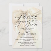Invitation Elegant Bow She's Tying the Knot Bridal Shower (Devant)