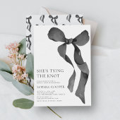 Invitation Elegant Bow She's Tying the Knot Fête des mariées