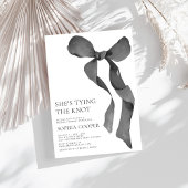 Invitation Elegant Bow She's Tying the Knot Fête des mariées