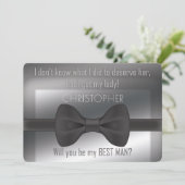 Invitation Elégant Bowtie Serez-Vous Mon Meilleur Homme (Debout devant)