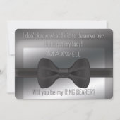 Invitation Elégant Bowtie Serez-Vous Mon Porteur De Bague (Devant)