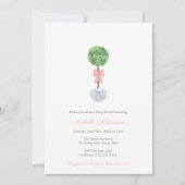 Invitation Élégant Boxwood Ginger Jar Petit Baby shower fille (Devant)