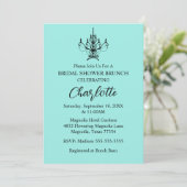 Invitation Elegant Bride & Co. Réception de mariage sarcelle (Debout devant)
