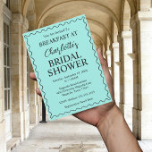 Invitation Elegant Bride & Co. Réception de mariage sarcelle
