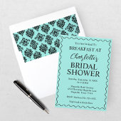 Invitation Elegant Bride & Co. Réception de mariage sarcelle