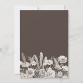 Invitation Elegant Brown Floral Boho Wedding (Dos)
