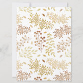 Invitation Élégant Brown Foliage Mariage d'automne (Dos)