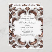 Invitation Elégant Brunch Baroque & Bubbly (Devant / Derrière)