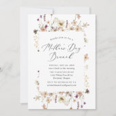 Invitation Élégant Brunch de la Fête des Mères Fleur sauvage  (Devant)