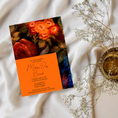 Invitation Elégant brunch de la Fête des Mères Floral Orange