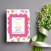 Invitation Élégant brunch de la fête des mères rose pâle