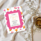 Invitation Élégant brunch de la fête des mères rose pâle