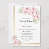 Invitation Élégant brunch de mariée à l'orchidée rose (Devant)