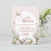 Invitation Élégant Brunch de Pâques de printemps (Debout devant)