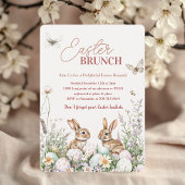 Invitation Élégant Brunch de Pâques du printemps