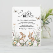 Invitation Élégant Brunch de Pâques du printemps (Debout devant)