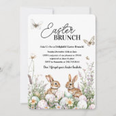 Invitation Élégant Brunch de Pâques du printemps (Devant)