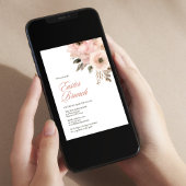 Invitation Élégant Brunch de Pâques Floral