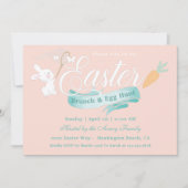 Invitation Élégant Brunch de Pâques moderne (Devant)