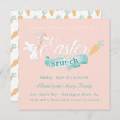 Invitation Élégant Brunch de Pâques simple (Devant / Derrière)