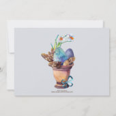 Invitation Elégant Brunch de Pâques Tulipes florales Oeufs (Dos)