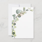 Invitation Elégant Brunch et Bubbly Fête des mariées verdure (Dos)