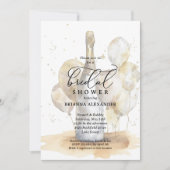 Invitation Elégant Brunch et Fête des mariées Bubbly (Devant)