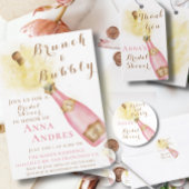 Invitation Elégant Brunch et Fête des mariées Bubbly