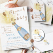 Invitation Elégant Brunch et Fête des mariées Bubbly