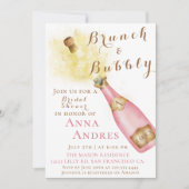 Invitation Elégant Brunch et Fête des mariées Bubbly (Devant)